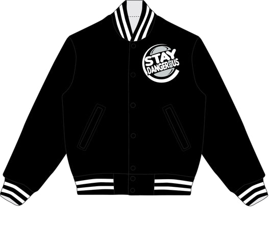 (BLK/WHITE) SD Varsity Jacket